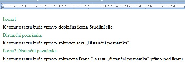 Ukázka jak se zapisují distanční poznámky