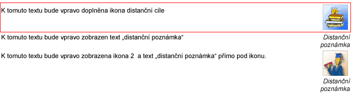 Ukázka jak vypadají distanční poznámky na Internetu